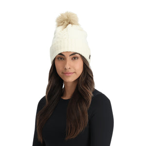 Spyder Plait Pom Hat (38E555430) Womens 2025