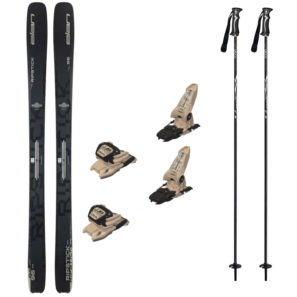 Elan Ripstick 96 Black Edition Mens Skis 2025 with Marker Griffon 13 ID Ski Bindings Ski Package