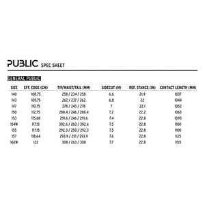 Public General Public Snowboard Adult 2025