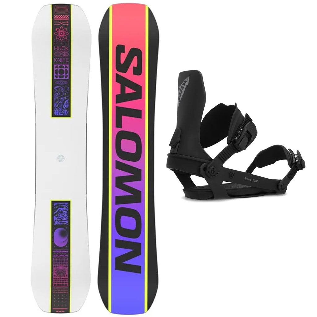 Salomon Huck Knife Snowboard with Ride A-6 Bindings Mens Snowboard Package