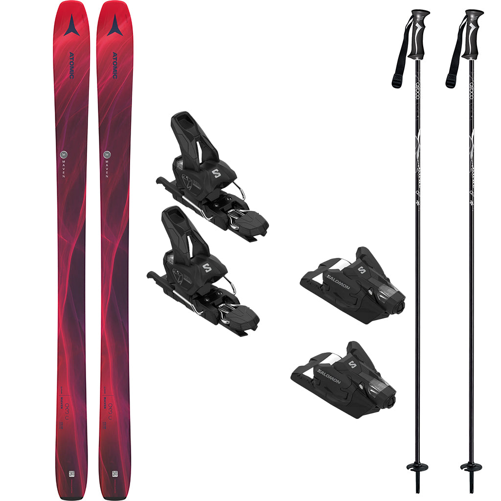 Atomic Maven 93C Womens Skis 2024 with Salomon Strive 12 Bindings Ski Package