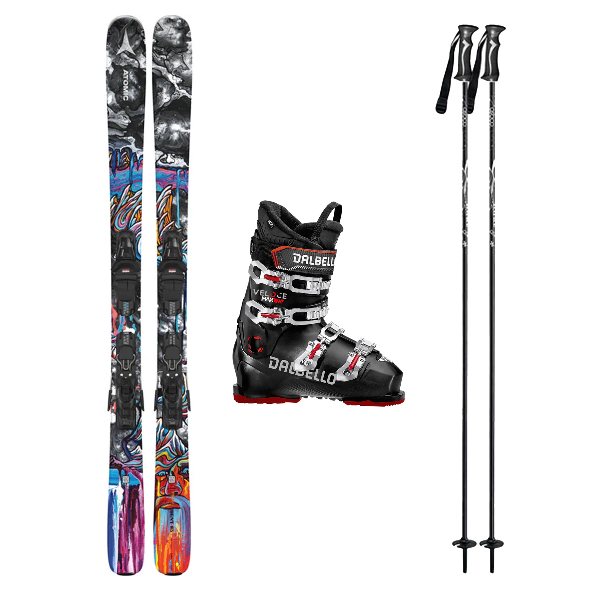 Atomic Bent 85R System Skis with Dalbello Veloce MAX 75 Ski Boots Mens Ski Package 2025