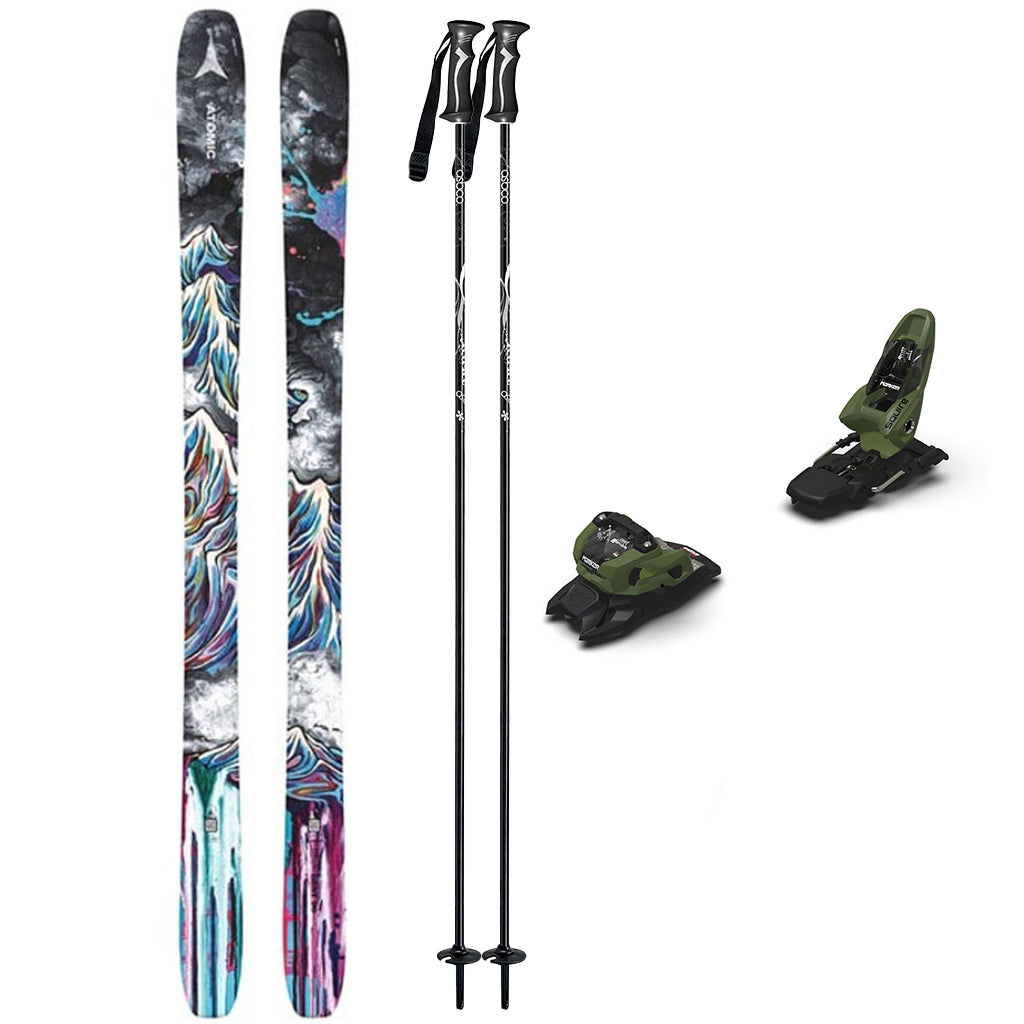 Atomic Bent 90 Adult Skis 2025 with Marker Squire 11 Ski Package