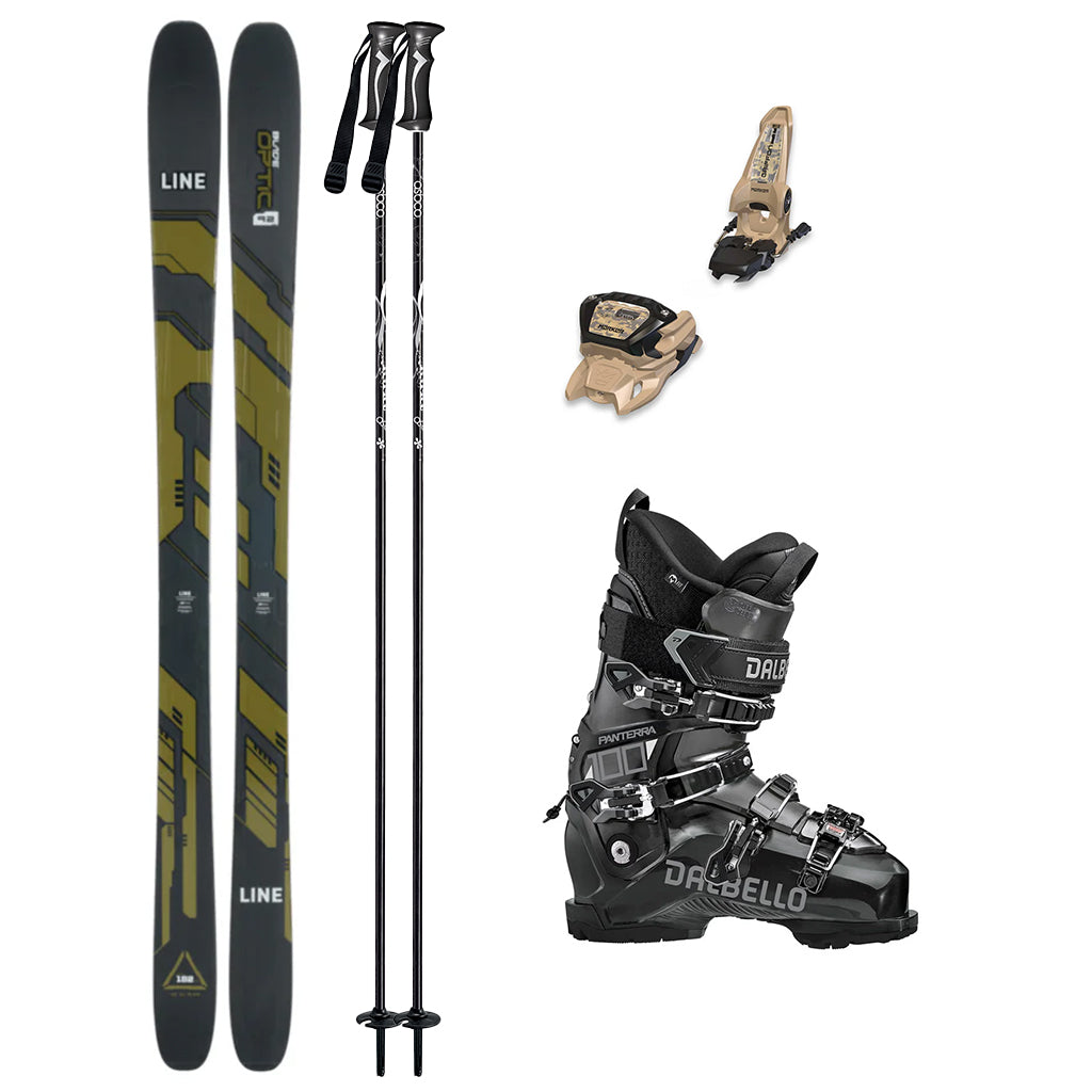 Line Blade Optic 92 Skis Mens 2024 (Marker Griffon 13 Binding) with Dalbello Panterra 100 GW Boots Ski Package