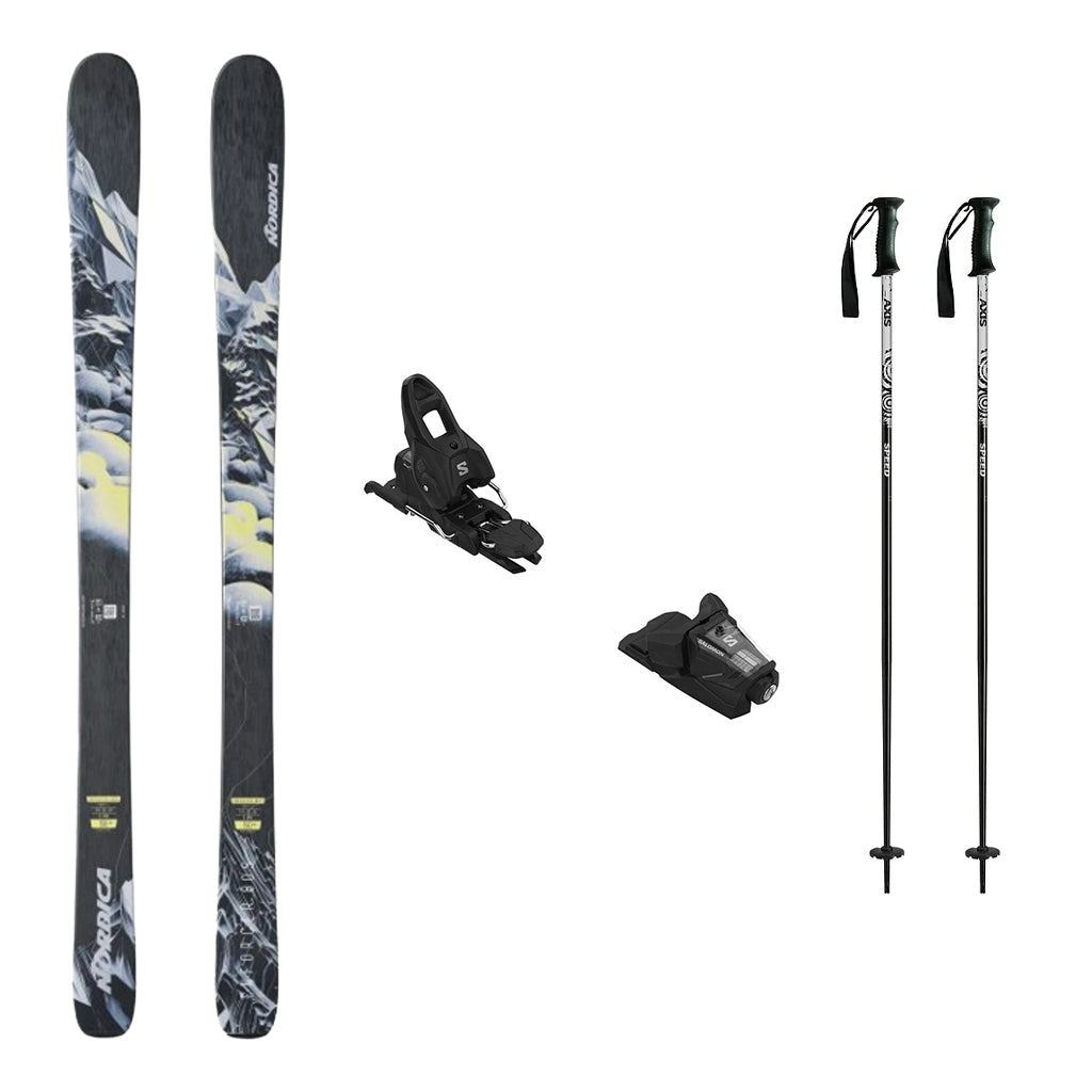 Nordica Enforcer 80 S Junior Skis 2025 with Salomon Stage 10 Ski Bindings Ski Package