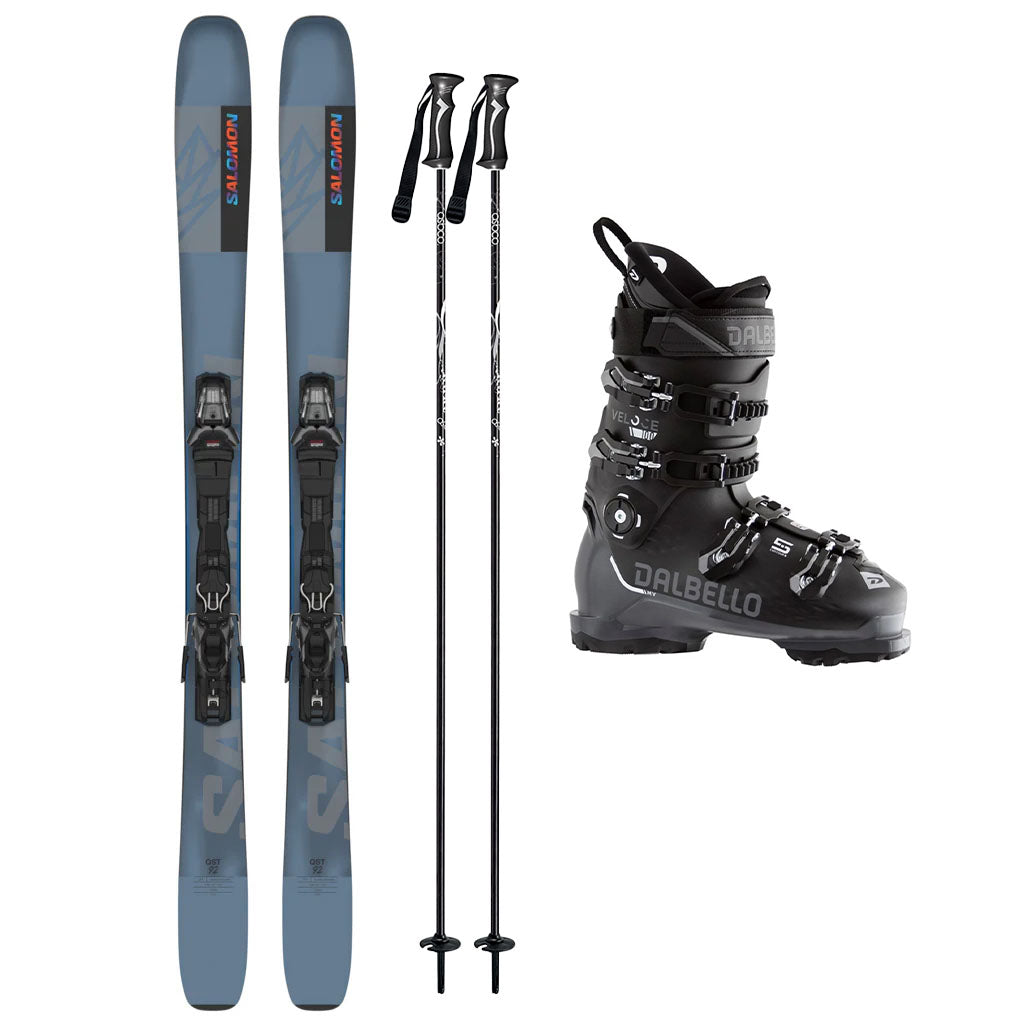 Salomon QST 92 (M11 GW System Binding) Skis 2025 with Dalbello Veloce 100 GW Ski Boots 2024 Mens Ski Package