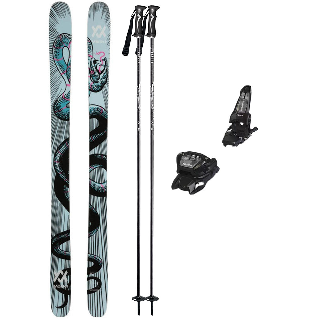 Volkl Revolt 104 Skis 2024 with Marker Griffon 13 Bindings Mens Ski Package